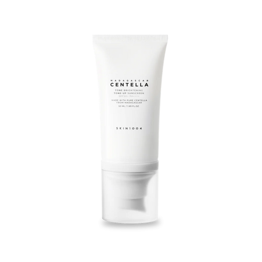 Skin1004 Madagascar Tone Brightening Sunscreen SPF50+ PA++++ 50ml - Protects and brightens skin tone.