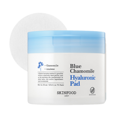SKINFOOD Blue Chamomile Hyaluronic Pads 170ml (70 Sheets)