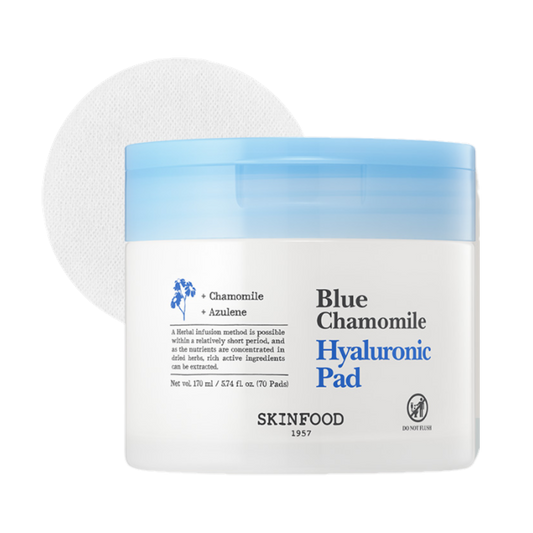 SKINFOOD Blue Chamomile Hyaluronic Pads 170ml (70 Sheets)