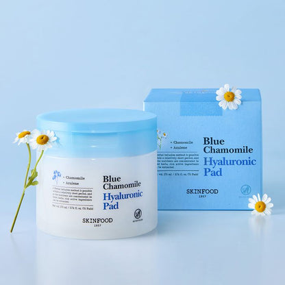 SKINFOOD Blue Chamomile Hyaluronic Pads 170ml (70 Sheets)