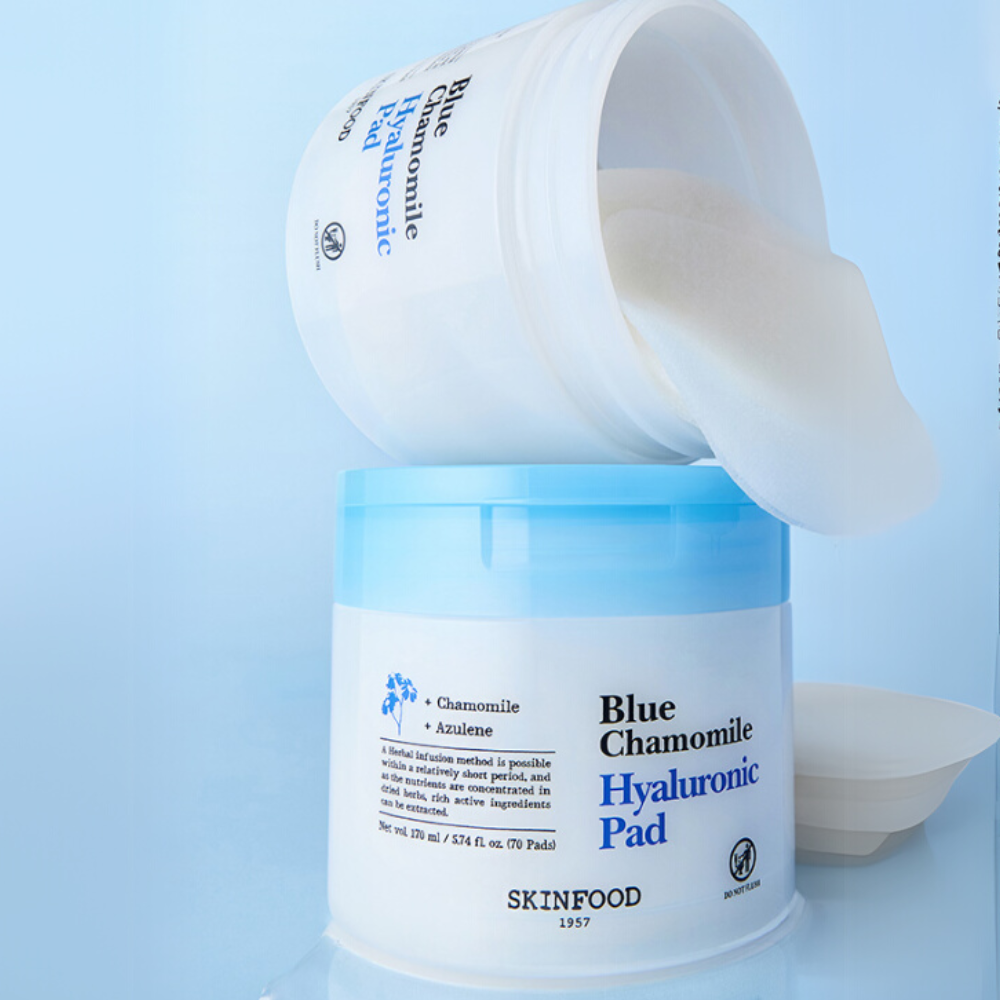 SKINFOOD Blue Chamomile Hyaluronic Pads 170ml (70 Sheets)
