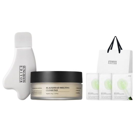 SUNGBOON EDITOR [GIFT SET] Blackhead Pads + Deep Cleaner + 3 Sheet Masks