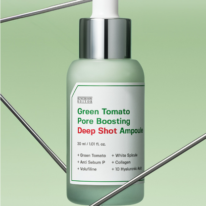 SUNGBOON EDITOR [GIFT SET] Green Tomato Deep Shot Ampoule + Pads + Ampoule (10ml) + 3 Pore Mask Packs