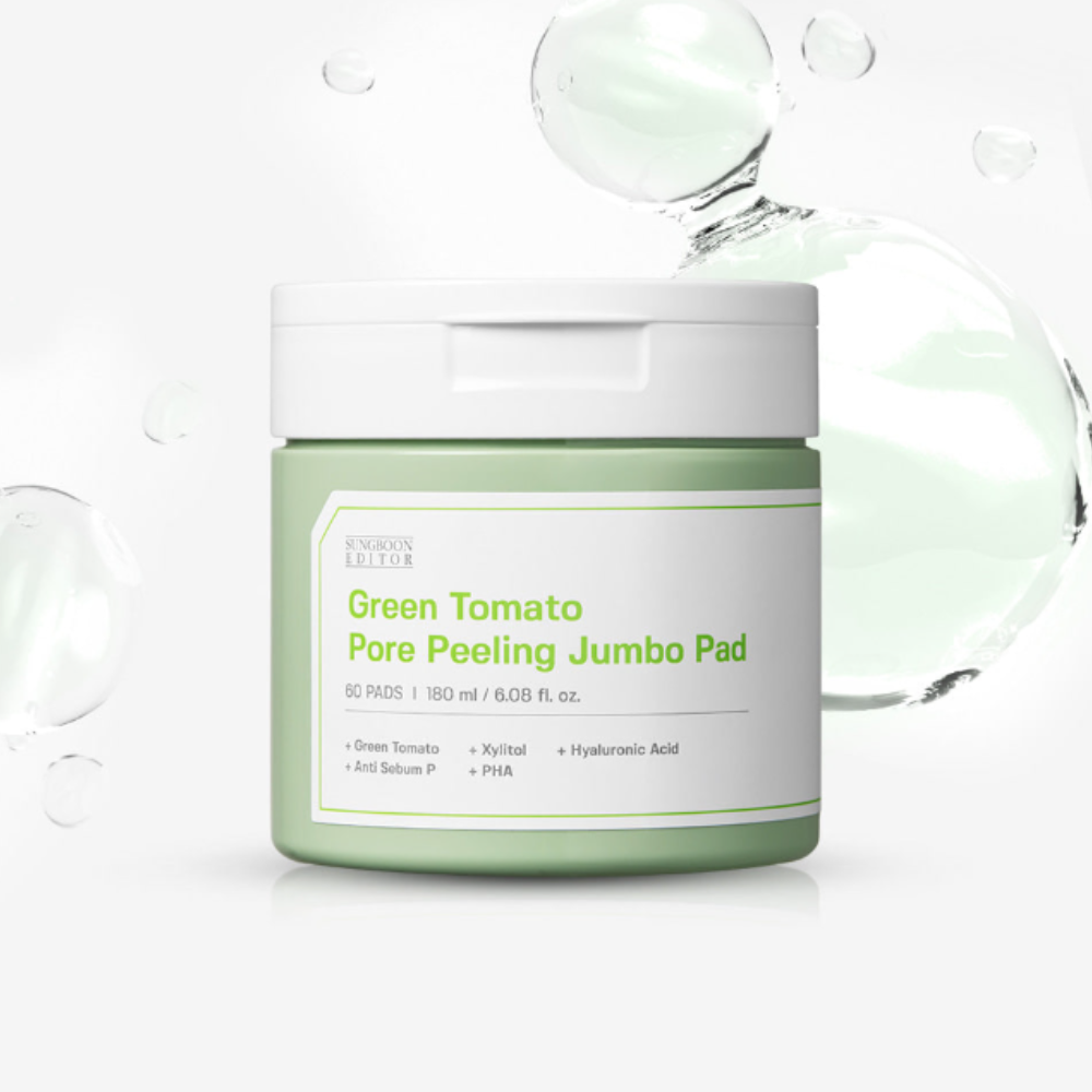 SUNGBOON EDITOR [GIFT SET] Green Tomato Deep Shot Ampoule + Pads + Ampoule (10ml) + 3 Pore Mask Packs