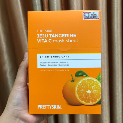 Pretty skin The Pure Jeju Tangerine Vita C Mask 10 Sheet - DODOSKIN
