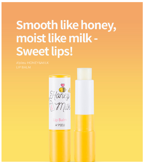 A'PIEU Honey & Milk Lip Balm 3.3g - KLO