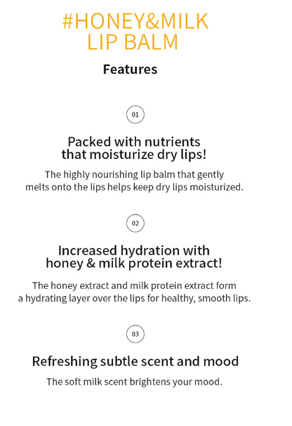 A'PIEU Honey & Milk Lip Balm 3.3g - KLO