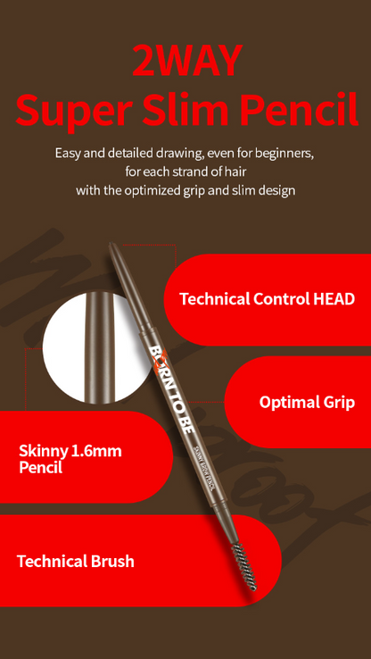 A'PIEU Born To Be Madproof Skinny Brow Pencil 0.08g - 4 Colors - DODOSKIN