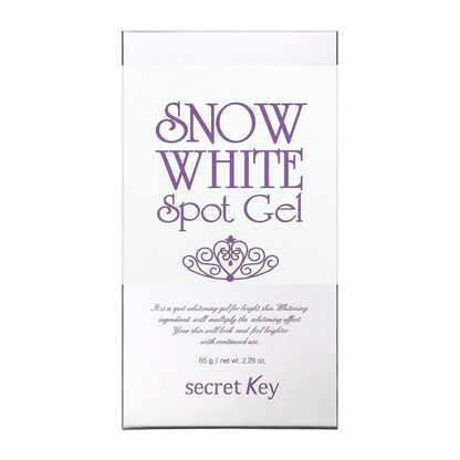 Secret Key Snow White Spot Gel 65ml: A targeted treatment that brightens and evens skin tone by reducing the appearance of dark spots.