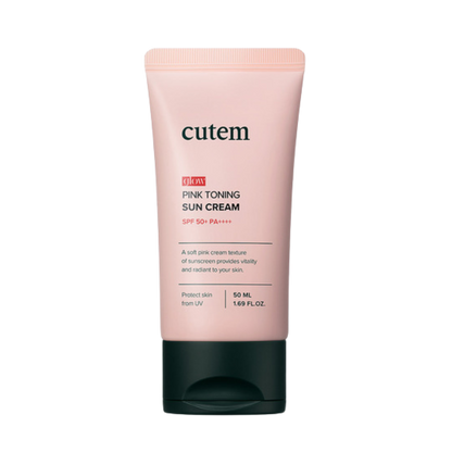 cutem Glow Pink Toning Sun Cream SPF 50+ PA++++ 50ml