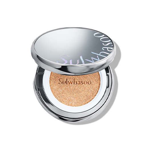 Sulwhasoo Perfecting Cushion Airy 15g, includes original and refill for flawless makeup application.