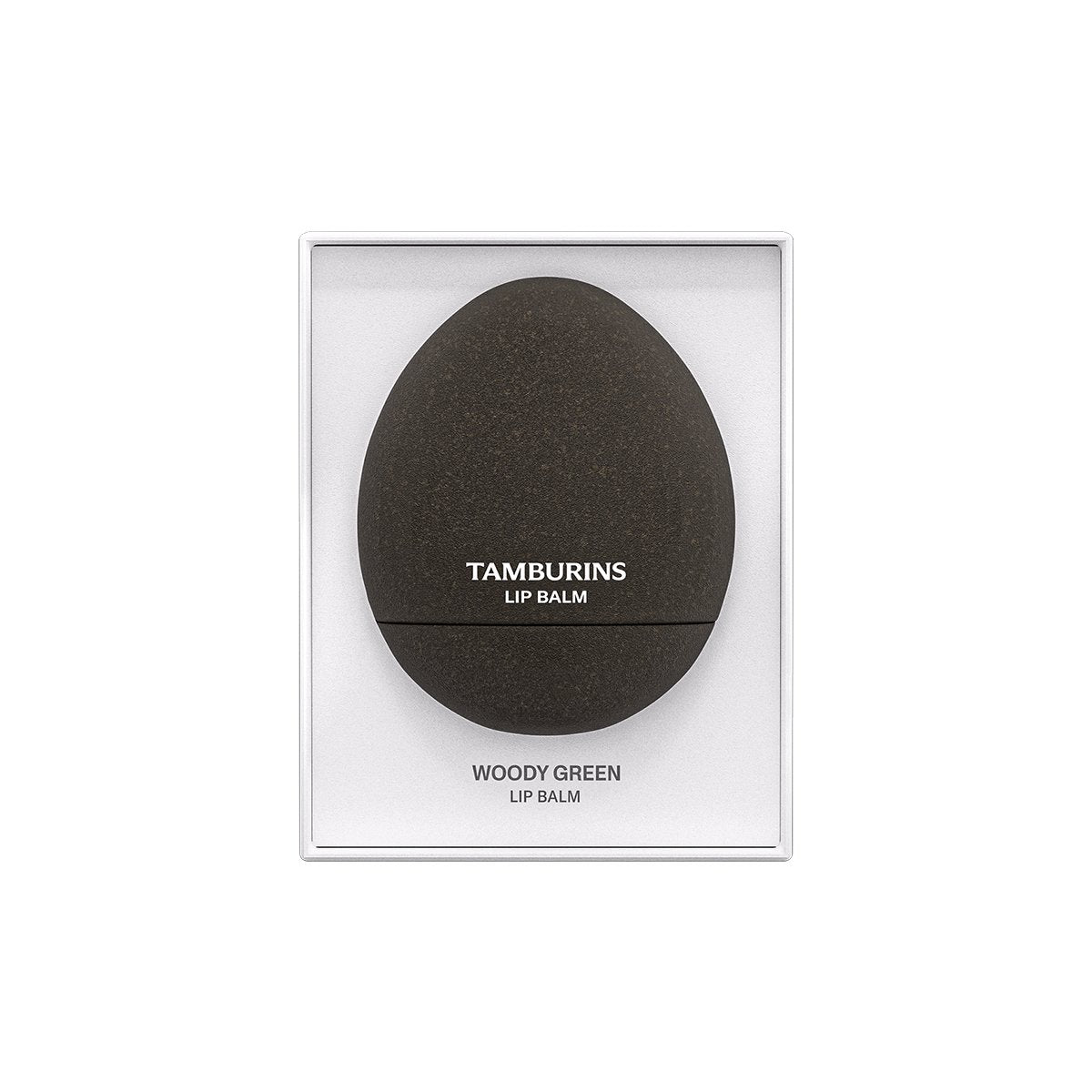 Brown TAMBURINS Egg Lip Balm container