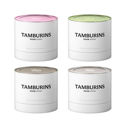 TAMBURINS eau de parfum in a chic bottle labeled 'TAMBURINS Room Spray 90ml'.