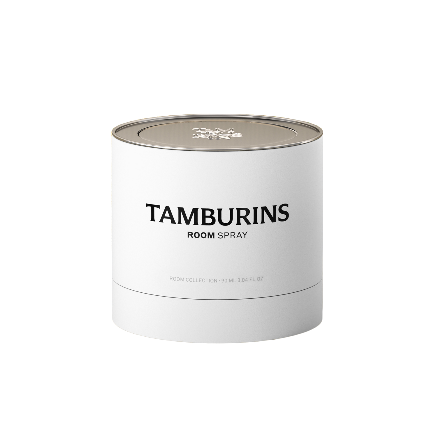 Elegant TAMBURINS eau de parfum bottle with 'TAMBURINS Room Spray 90ml' on label.