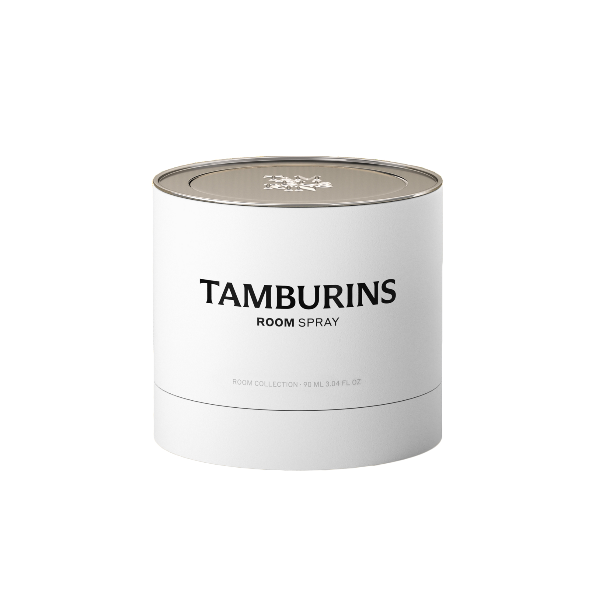 Elegant TAMBURINS eau de parfum bottle with 'TAMBURINS Room Spray 90ml' on label.