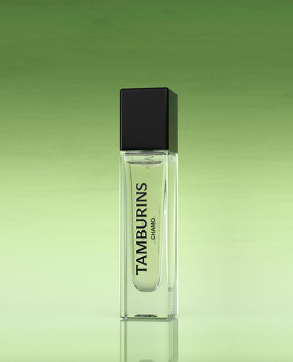 TAMBURINS Perfume bottle with #Chamo 11ml label.