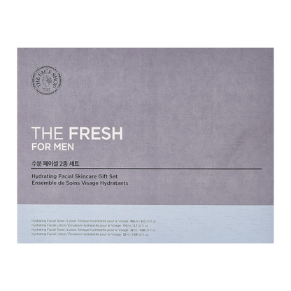 THE FACE SHOP The Fresh For Men Hydrating Facial Skincare Set (Toner 180ml+Emulsion 170ml+Toner 32ml+Emulsion 32ml)