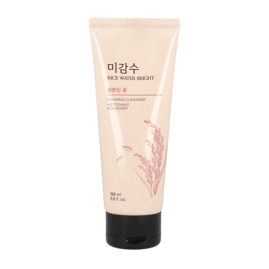 The FACE SHOP Rice Water Bright Foaming Cleanser is a popular skincare product known for its gentle and effective cleansing properties.