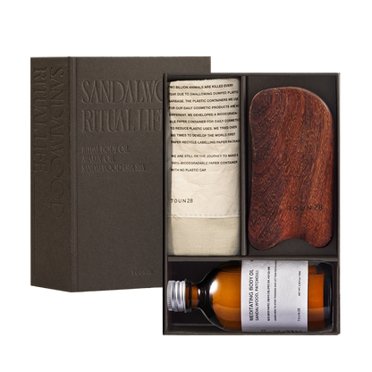 TOUN28 Sandalwood Ritual Life Gift Set (Body Oil+Gua Sha)