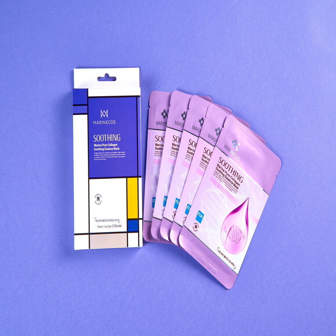 MARINECOS Marine Pure Collagen Essence Mask 25g*5ea - 4 Types - KLO