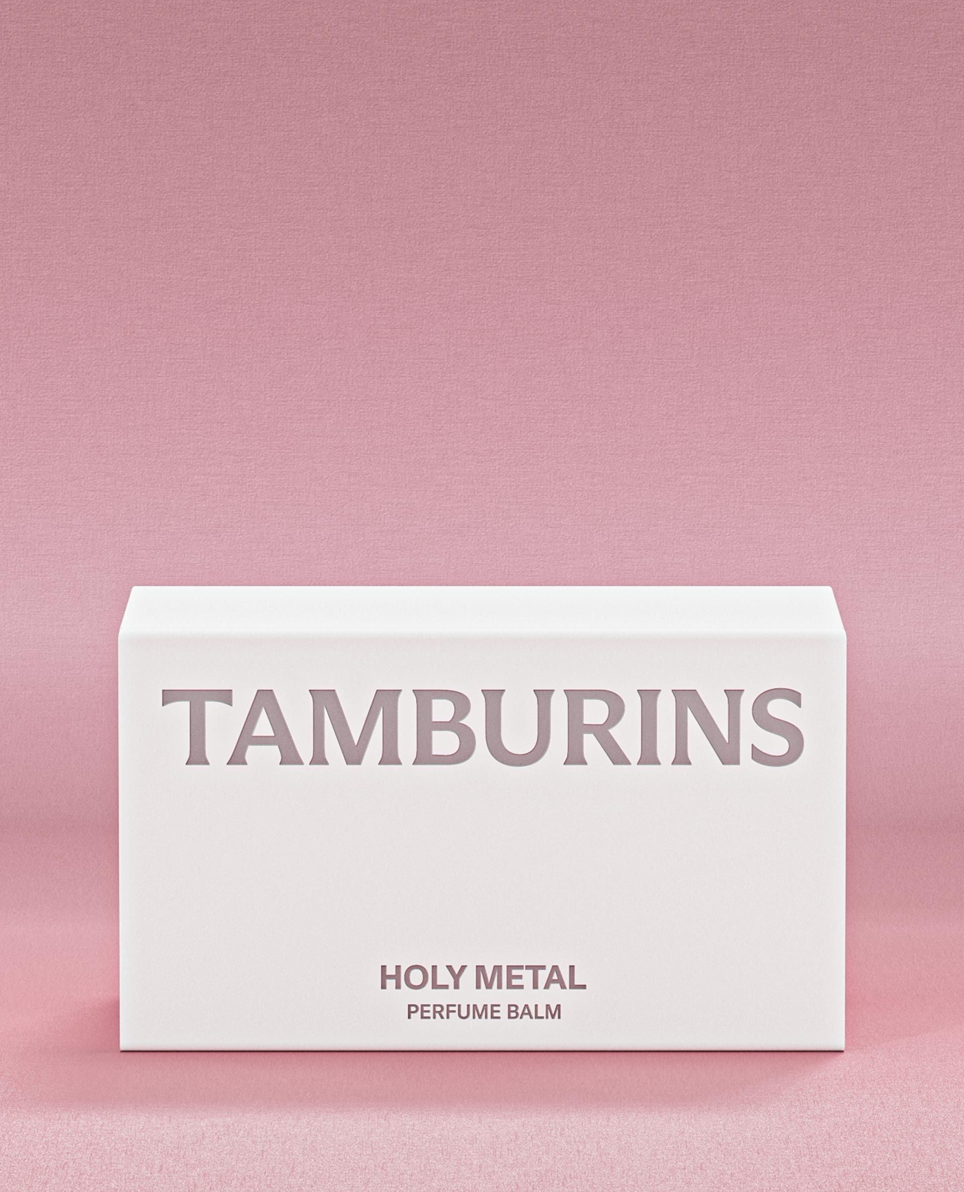 Tamburins Perfume Balm Holy Metal 6.5g in a compact silver box.