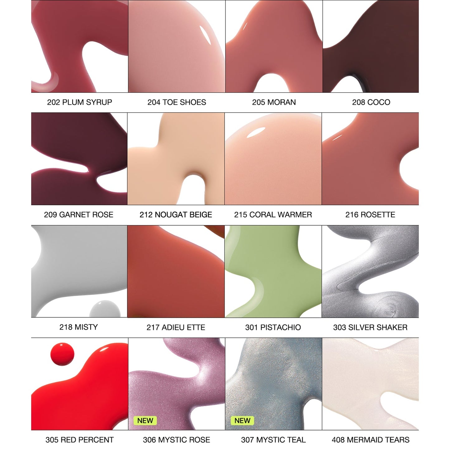 Tiptoe Syrup & Paint & Shimmer Nail 16 Shades