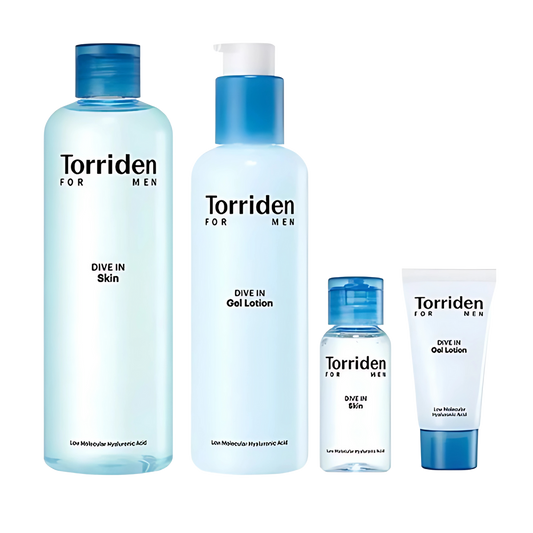Torriden Dive In For Men Low Molecular Hyaluronic Acid Skin/Gel Lotion Set (+Skin 30ml+Gel Lotion 20ml)