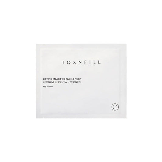 The Toxnfill Lifting Mask For Face & Neck 17g is a specialized mask designed to provide lifting and firming benefits for both the face and neck