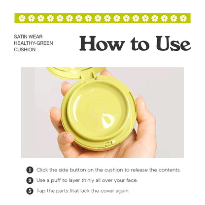 Unleashia Satin Wear Healthy Green Cushion Refill SPF 30 PA++ 15g * 21 colors