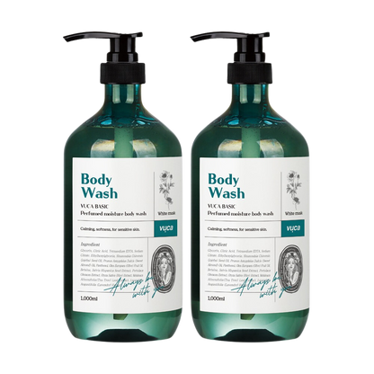 VUCA Basic Perfumed Moisture Body Wash in a 1000ml bottle, designed for a refreshing and hydrating cleansing experience.