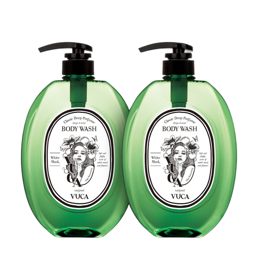 VUCA Classic Deep Perfume Body Wash 1050ml bottle, showcasing a sleek design and elegant branding for a luxurious bathing experience.