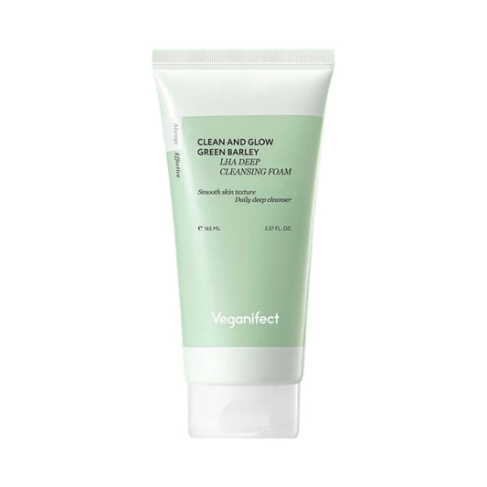 Veganifect Clean And Glow Green Barley LHA Deep Cleansing Foam 165ml