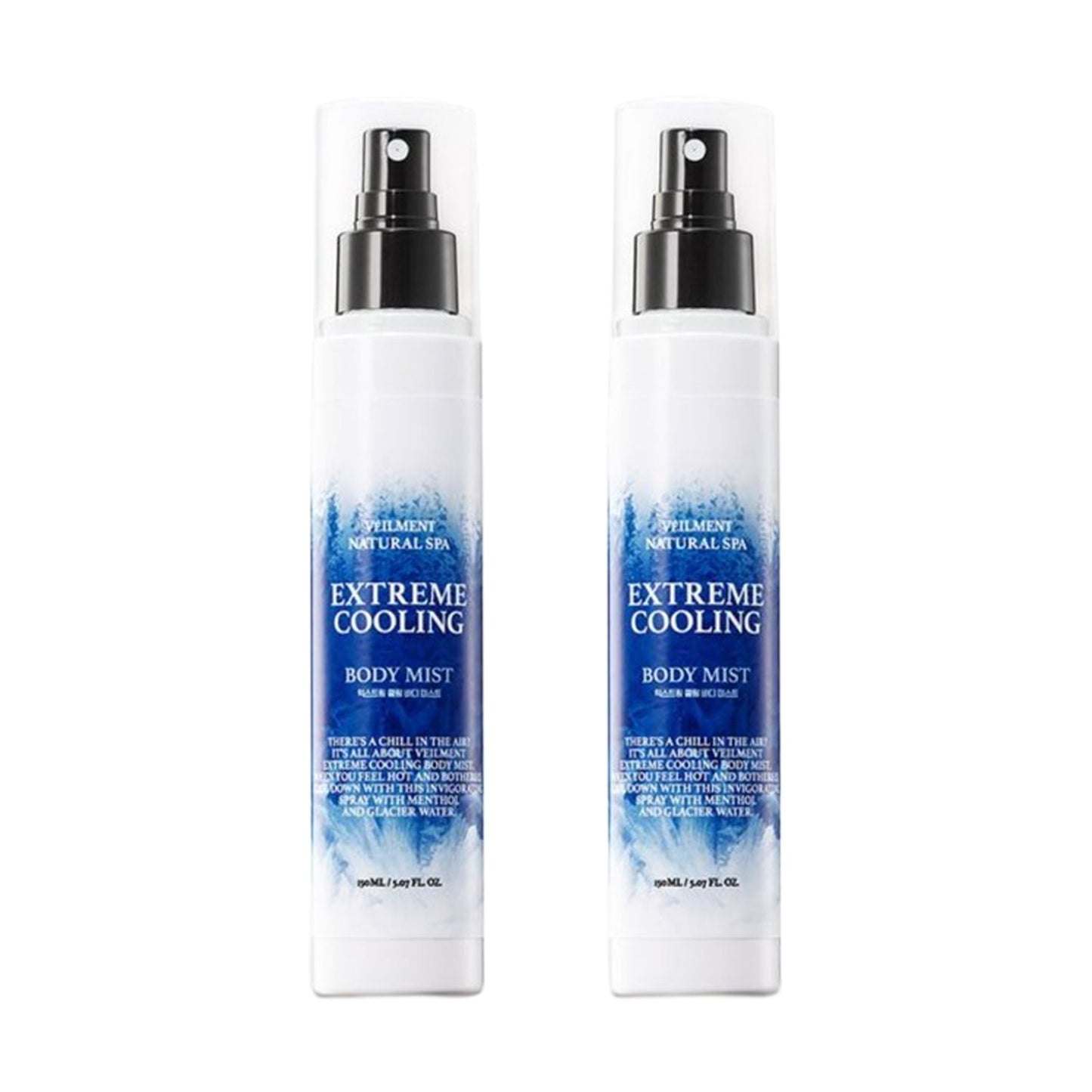 Veilment Natural Spa Extreme Cooling Body Mist 150ml × 2