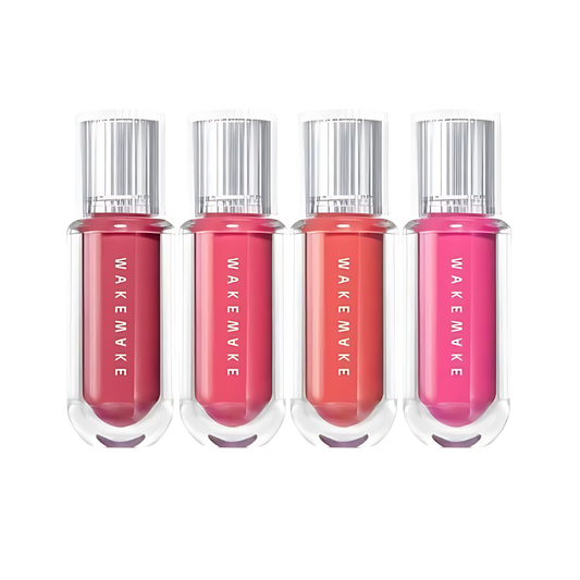 WAKEMAKE's Watery Tok Tint Renewal set with six 4g colors, ideal for adding a refreshing tint to your lips.