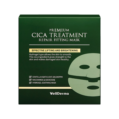 WellDerma Premium Cica Treatment Repair Fitting Mask 25g *4ea (1BOX)