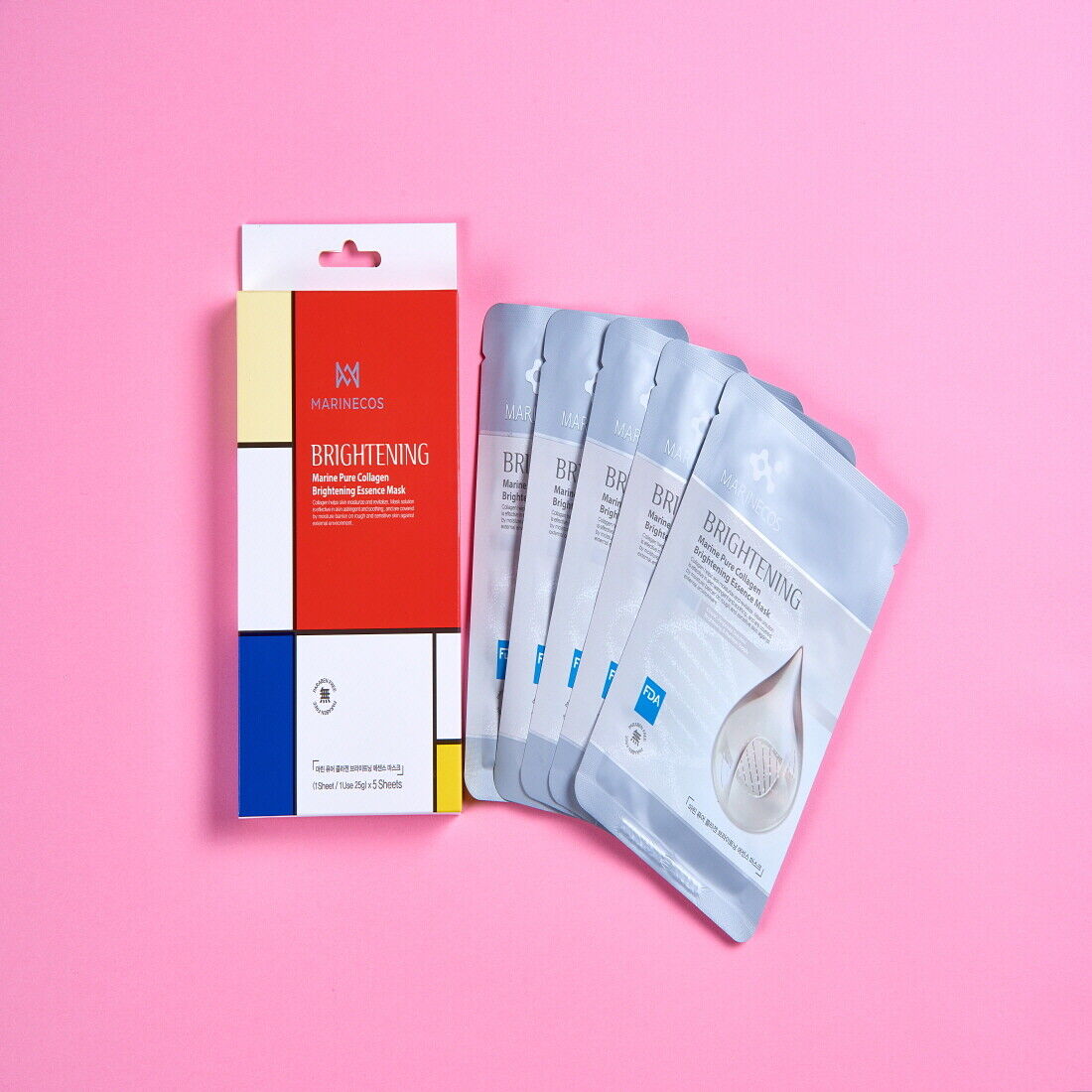 MARINECOS Marine Pure Collagen Essence Mask 25g*5ea - 4 Types - KLO
