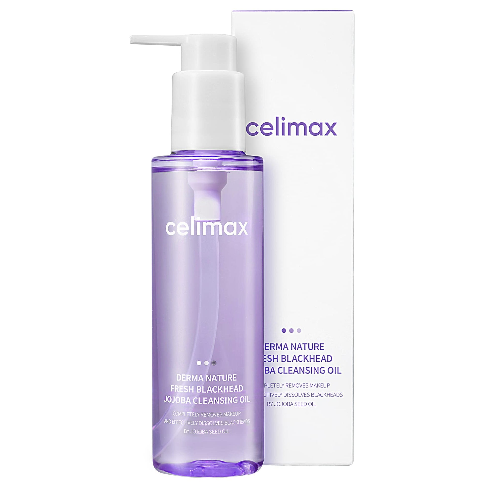 celimax Derma Nature Fresh Blackhead Jojoba Cleansing Oil 150ml is a gentle yet effective cleansing oil formulated to remove impurities and excess oil while targeting blackheads. 