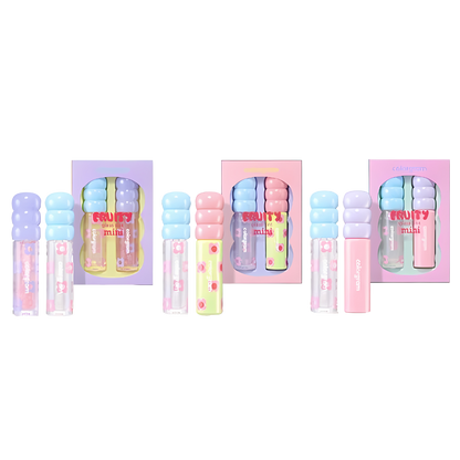  A vibrant duo of tinted glass in fruity colors, each weighing 1.6g, perfect for adding a pop of color to your look.