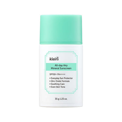 dear, klairs All-day Airy Mineral Sunscreen SPF50+ PA+++ 35g