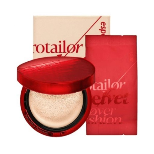 5-color espoir Pro Tailor Be Velvet Cover Cushion set, 13g *2ea, with original and refill options