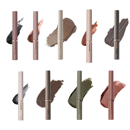 Volumizing and curling mascara with a multi-fixing formula in a 3ml tube.