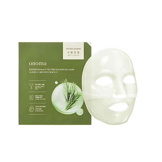 Set of 4+1 Tea Tree Calming Gel Masks to relieve redness and calm the skin.