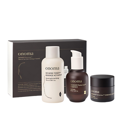 A set of three special onoma Wonder Tomorrow products.