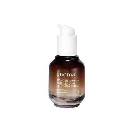 A 35ml bottle of onoma Wonder Tomorrow Time Reading Recovery Serum.