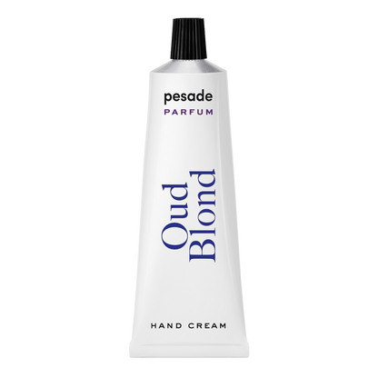 Oud Blond Hand Cream 50ml, a luxurious moisturizer with a rich scent, designed to nourish and soften hands effectively.