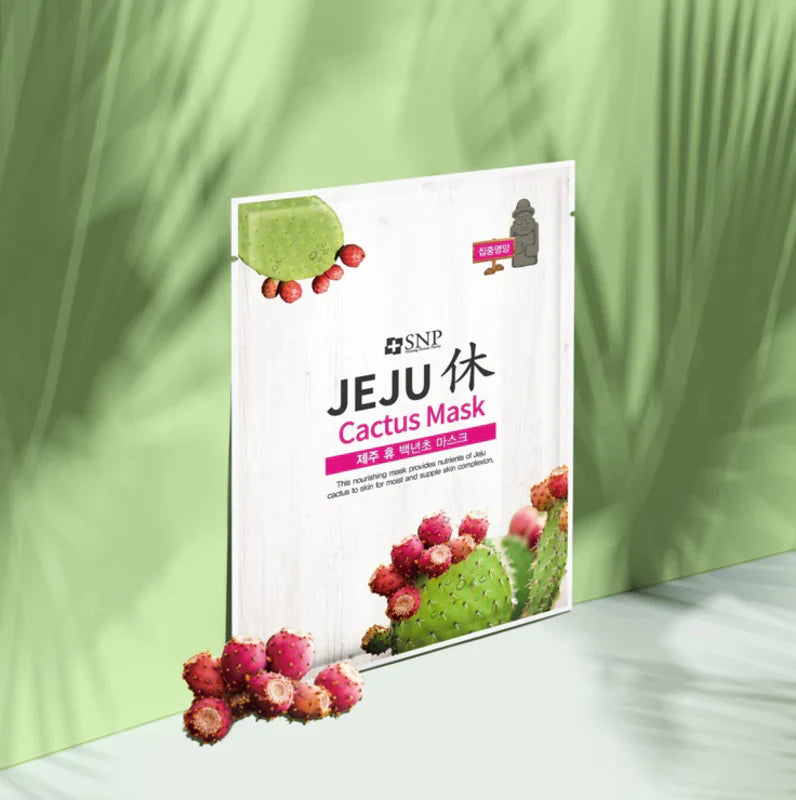 SNP Jeju Rest Cactus Mask 22ml * 5ea - KLO