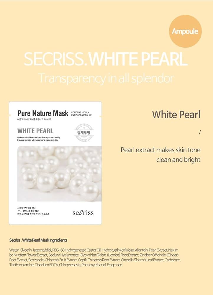 Secriss Pure Nature Mask Pack 25ml #White Pearl - KLO