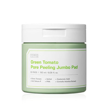 [SUNGBOON EDITOR] Green Tomato Pore Peeling Jumbo Pad 180ml (60pcs) - Dodoskin