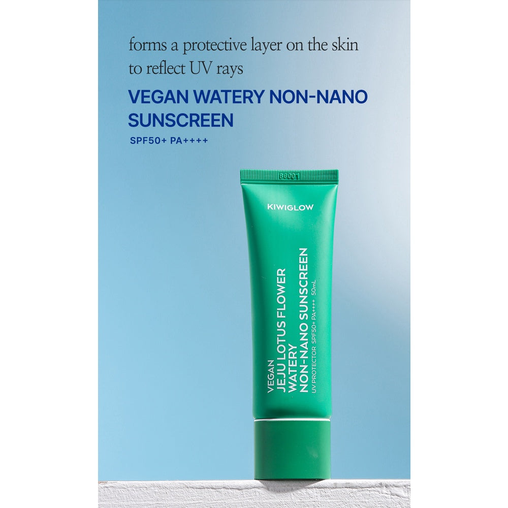 (Matt) KIWIGLOW Vegan Jeju Lotus Flower Watery Non-Nano Sunscreen SPF50+ PA++++ 50ml - KLO