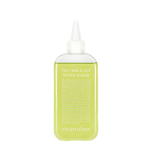 The steambase Tea Tree Scalp Water Scaler 250ml is a targeted scalp treatment designed to support hair loss care while providing a deep cleanse.